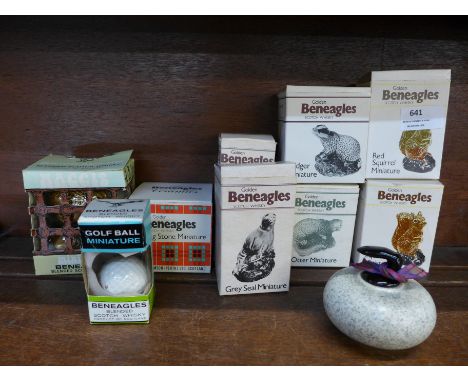 Ten Beneagles Scotch Whisky decanters, boxed with contents 