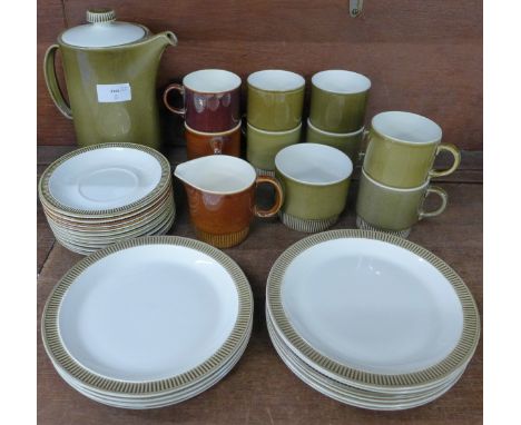 A Poole coffee set - two colourways 