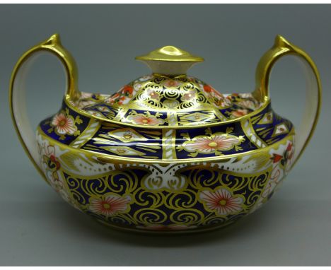 A Royal Crown Derby 2451 twin handled sugar basin 