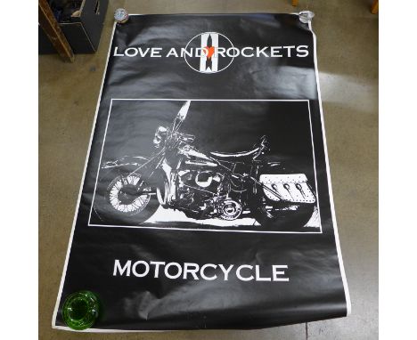 Pop music; Love &amp; Rockets Motorcycle poster, The Lords of the New Church and Artic Monkeys 