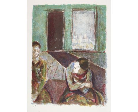 JOSEF FLOCH* (Wien 1894 - 1977 New York)Frauen im AtelierFarblithografie/Papier, 55 x 41 cmsigniert J. FlochSCHÄTZPREIS °€ 30