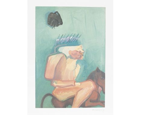 MARIA LASSNIG* (Kappel am Krappfeld 1919 - 2014 Wien)SelbstporträtFarboffsetdruck/Papier, 40 x 27,5 cmsigniert mit Bleistift 