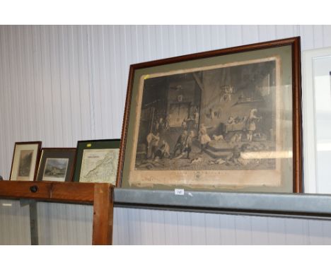A 19th Century print after David Teniers of Kitchen 