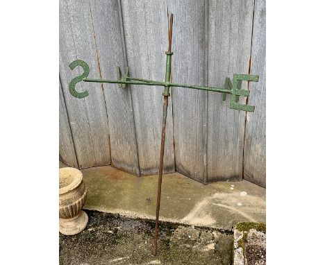 A large wrought iron Victorian weather vane, 122cmW 