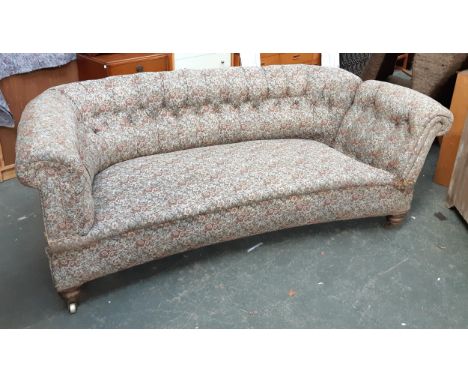 A buttonback drop end three seater sofa, 195cmW 