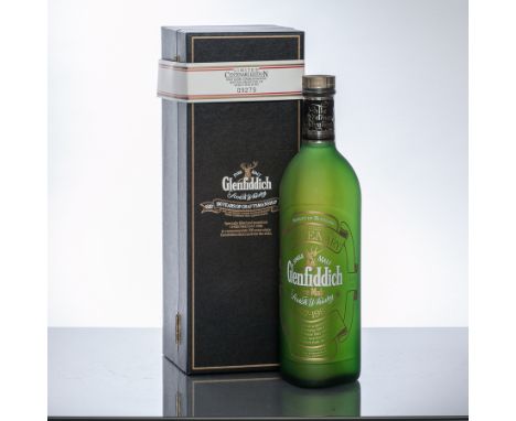 GLENFIDDICH CENTENARY LIMITED EDITION
Pure Malt Scotch Whisky. Bottle No. 09279 of 12,000, bottled Christmas Day 1986, releas