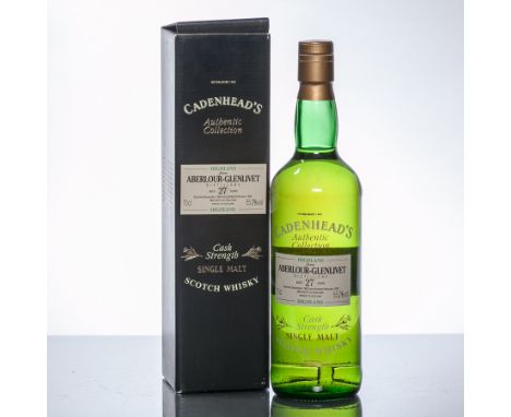 ABERLOUR-GLENLIVET CADENHEAD'S AGED 27 YEARS
Single Cask Single Malt Scotch Whisky, distilled December 1963 and bottled Febru
