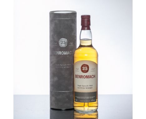 BENROMACH AGED 25 YEARS
Single Speyside Malt Scotch Whisky. 70cl, 43% volume, in tube. 