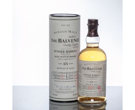 BALVENIE AGED 15 YEARS SINGLE BARREL
Single Barrel Malt Scotch Whisky. Put into cask no. 3337 on 20th February 1980 and bottl