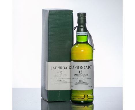 LAPHROAIG AGED 15 YEARS PRE-ROYAL WARRANT
Single Islay Malt Scotch Whisky. 70cl, 43% volume, in carton. 