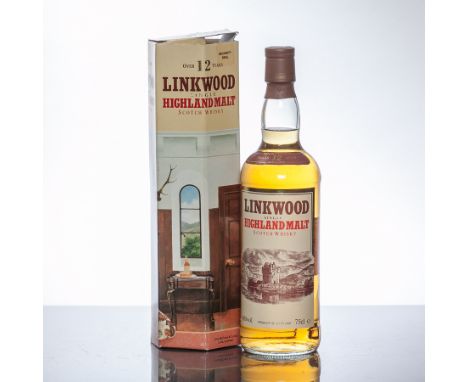 LINKWOOD 12 YEARS OLD
Single Highland Malt Scotch Whisky. 75cl, 40% volume, in carton. 
