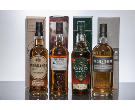 ARDMORE TRADITIONAL CASK
Highland Single Malt Scotch Whisky. 70cl, 46% volume, in tube. 
KNOCKANDO 1980 AGED 16 YEARS
Pure Si