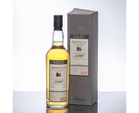 ABERFELDY 1980 CASK STRENGTH - FLORA & FAUNA
Highland Single Malt Scotch Whisky. Limited bottling, bottle no. 02882. Bottled 