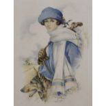 After George Bonomory, 'Joyce' a Colour Print of a Lady Golfer, 11" x 8.5".