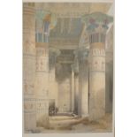 After David Roberts (1796 - 1864) British. View Under the Grand Portico Phila, Photolithograph,