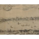 C.J. Visscher, a 17th Century View of London, 16.5" x 21".