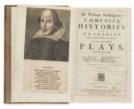 Shakespeare (William) Comedies, Histories, and Tragedies. Published according to the true Original Copies. Unto which is adde