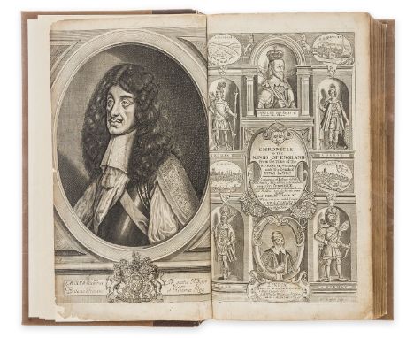 Baker (Sir Richard) A Chronicle of the Kings of England, sixth edition, engraved frontispiece portrait of Charles II (laid do