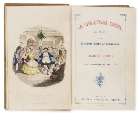 Dickens (Charles) A Christmas Carol, first edition, first issue, second state, with "Stave I" heading, title page printed in 