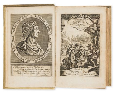 Tacitus (Gaius Cornelius) Les Oeuvres, translated by Achilles de Harlay, woodcut printer's device to title, woodcut head- and