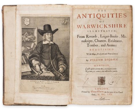 Warwickshire.- Dugdale (Sir William) The Antiquities of Warwickshire, first edition, engraved portrait frontispiece by Wences