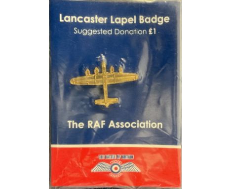 RAF enamel pin badge Lancaster Lapel Badge. Good condition. All autographs are genuine hand signed and come with a Certificat