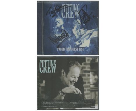 Nick Van Eede and current guitarist signed CD insert for I'm on the guest list by Cutting crew.  CD included.  Dedicated. Goo