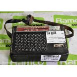 Philips L1G30T portable transistor radio in leather case