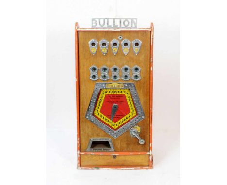 Bryans BULLION coin operated gameThe Bryans BULLION is often considered by many collectors, one of William Bryan's greatest, 