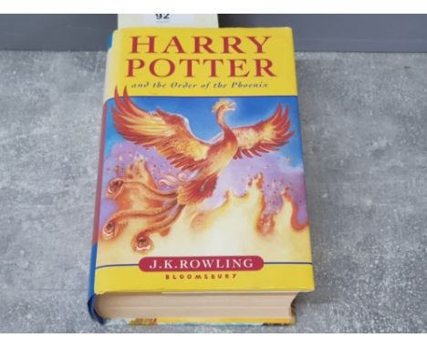 HARRY POTTER AND THE ORDER OF THE PHOENIX HARD BACK BOOK FIRST EDITION BY J.K.ROWLING