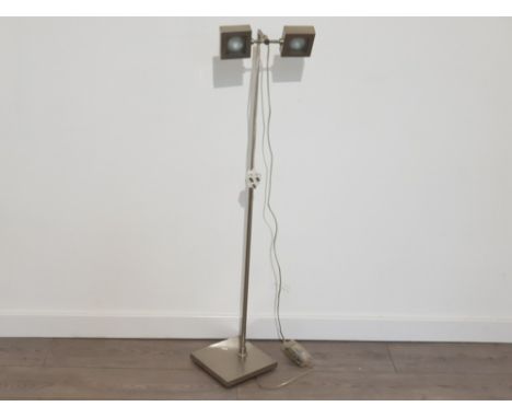 MODERN CHROME EFFECT TWIN WAY FLOOR LAMP