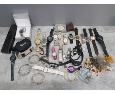 COLLECTION OF VINTAGE WRIST WATCHES INCLUDING CASIO G-SHOCK, POLAR AND CHANEL ETC