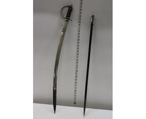 A good quality reproduction cavalry sword with scabbard, postage unavailable 