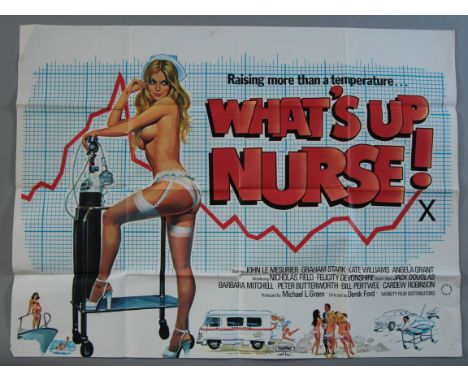 A collection of 20 Adult genre folded British Quad Film Posters including: What's Up Nurse (Chantrell art), Sex Odyssey / Con