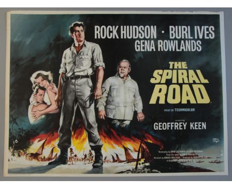 A collection of 10 Original British Quad film posters in folded condition. Titles include: The Spiral Road (1962) starring Ro