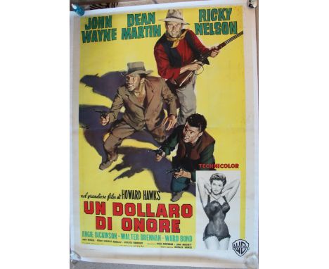 John Wayne in the Howard Hawks directed 1959 classic Western "Rio Bravo" amazing artwork of John Wayne, Dean Martin, and Rick