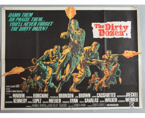 A Collection of trimmed British Quads (most 2 or 3 inches trimmed off) including The Dirty Dozen (first release), Arabian Adv