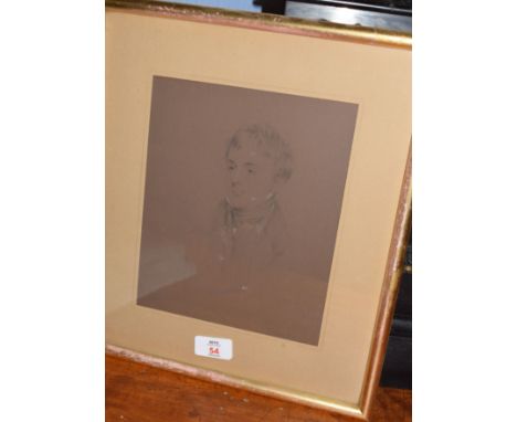 English School (19th century)Head and shoulders portrait of a gentpencil drawing22 x 18cm   