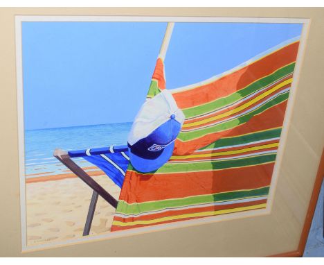 Jonathan R Sanders (born 1959) Windbreak with cap watercoloursigned lower left 26 x 32cms    