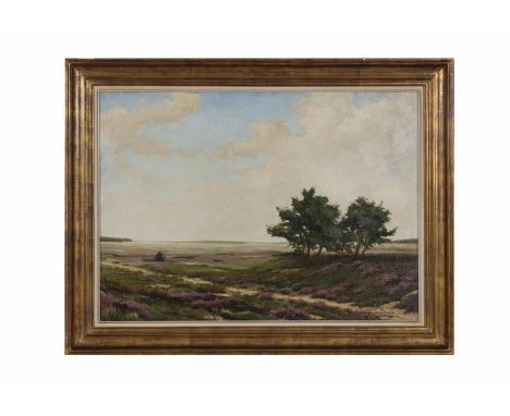 WILLEM JAN VAN DER BERGHEPastoral landscape with HeatherOil on canvas, 64 x 88cmSigned