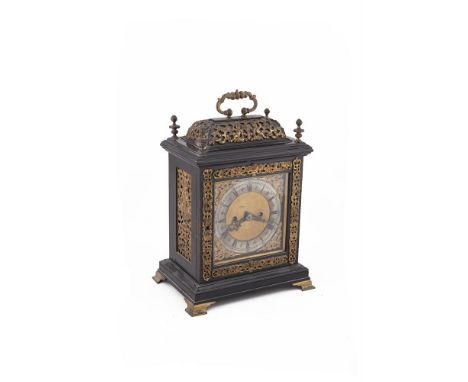 ***PLEASE NOTE: ESTIMATE SHOULD READ €2,000 - 3,000***A 19TH CENTURY EBONISED TIMBER CASED MANTLE CLOCK, of rectangular form,