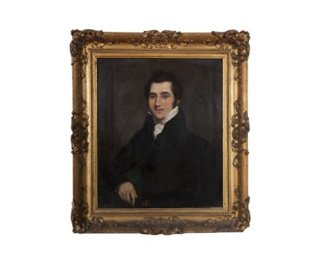 IRISH SCHOOL (19TH CENTURY)Portrait of Thomas William ReynoldsOil on canvas, 74 x 62cm;Together with a framed certificate