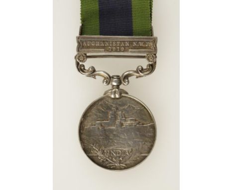 GEORGE V INDIA GENERAL SERVICE MEDAL, with Afghanistan N.W.F. 1919 clasp, impressed (265435 PTE. J.R. HALL, R. W.KENT R.)