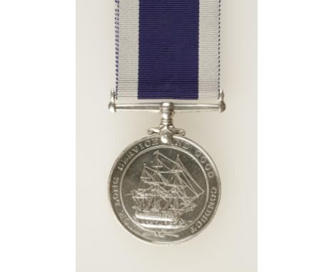 GEORGE V NAVAL LONG SERVICE AND GOOD CONDUCT MEDAL, impressed (K, 62205 A. HENDERSON. S.P.O. H.M.S. DIOMEDE.)