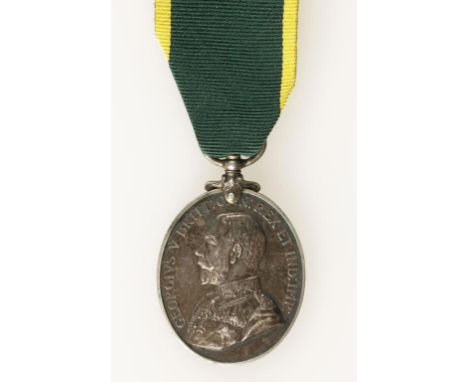 GEORGE V TERRITORIAL FORCE EFFICIENCY MEDAL, impressed (325001 SJT: E.G. GRIDE. S/ESSEX R.)