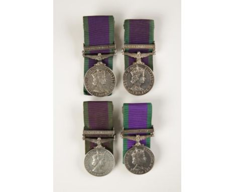 ELIZABETH II CAMPAIGN SERVICE MEDALS, with Northern Island clasps, impressed (24029440 PTE. D.A. OULDS 2 QUEENS), (24425474 G