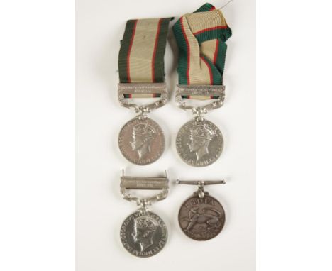 GEORGE VI INDIA GENERAL SERVICE MEDALS, impressed (80 (80 re-numbered) 57 SEPOY SADAT KHAN. S.W. SCOUTS.), (14086 SEP. HAITAM