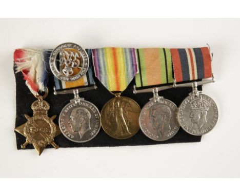 GREAT WAR AND SECOND WORLD WAR GROUP OF MEDALS, 1914-15 Star, War and Victory impressed (1726. PTE. W.J.C. WILSON. 4-LOND. R.