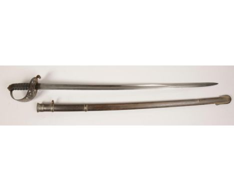 A LATE VICTORIAN HOUSEHOLD CAVALRY SWORD with scabbard, 1892 pattern.