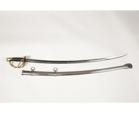 A U.S. CAVALRY SWORD, possibly with later scabbard and handle